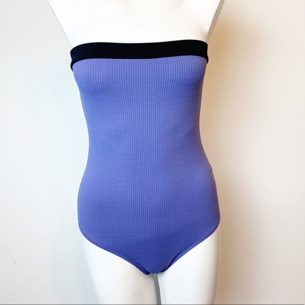 NWOT Marysia Swim Bold Stripe Bandeau One Piece